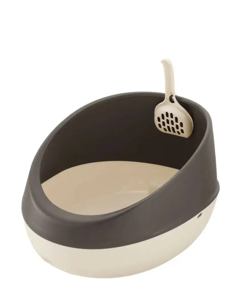 Richell  日本製 -半罩式貓砂盤 -啡色